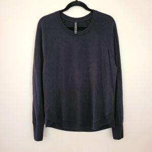 Athleta Pullover Sweater Medium Black Athleisure Activewear Yoga Casual